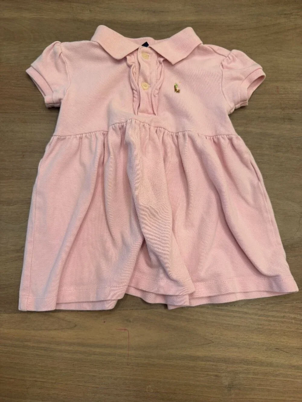 Ralph Lauren Baby Pink Piqué Polo Dress 9M